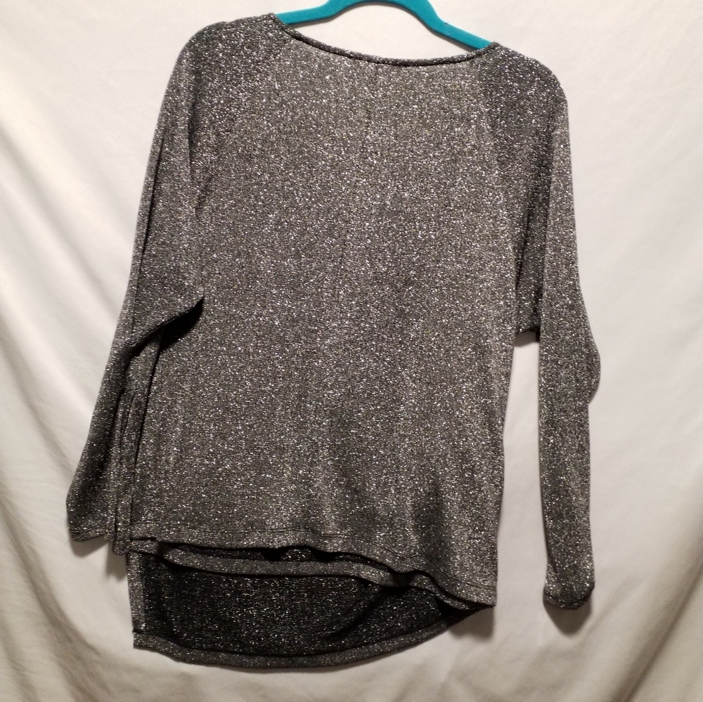 Silver and black sweater top